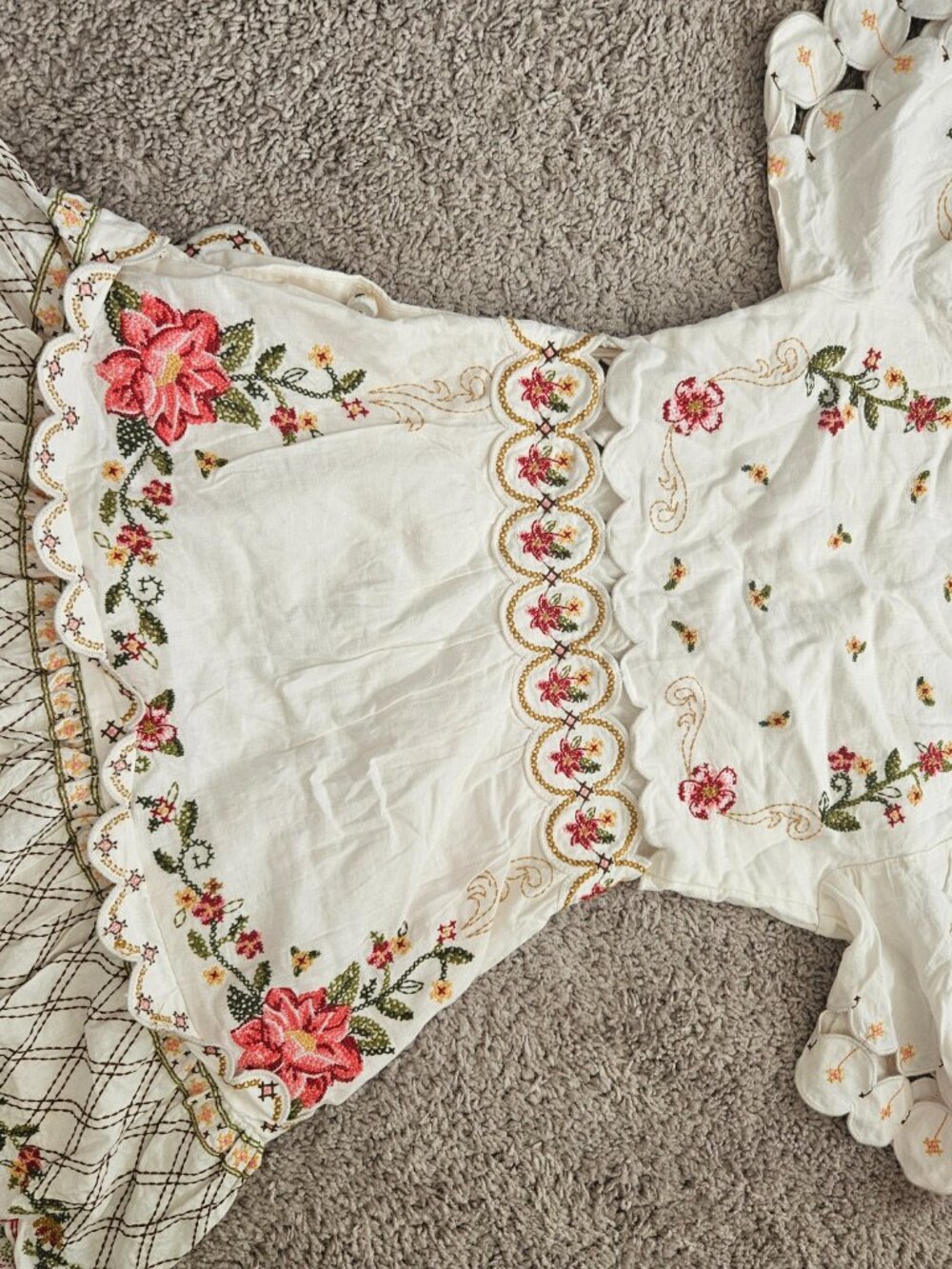 Farm Rio Embroidered Flower Dress XS - Picture 4 of 5